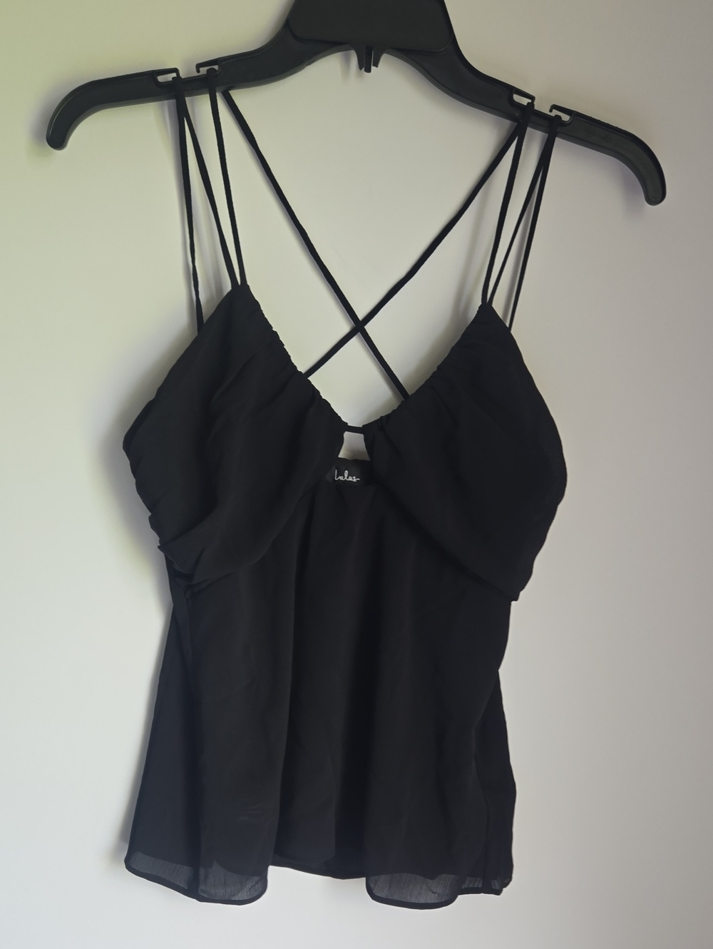 Lulu's Black Double-Strap Crisscross Cami